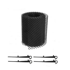 Grille de protection de <span class=keywords><strong>gouttière</strong></span> en <span class=keywords><strong>PVC</strong></span> de haute qualité, 5 pouces, noire, protection contre les feuilles, avec mailles de 6 mm/8 mm, facile à assembler pour les descentes d'eau et les gouttières de toit - Product Image 1