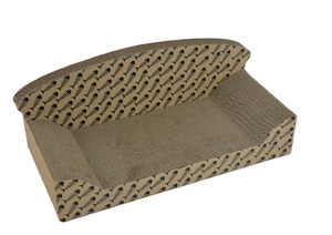 Giocattoli per gatti in cartone ondulato gatto Scratcher leopardo divano divano divano per dormire giocando sdraiati IC-0005-Yellow - Product Image 3