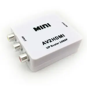 hdmi1080pแปลง Suppliers-AV2HDMI มินิอาร์ซีเอ CVBS 3อาร์ซีเอวิดีโอคอมโพสิต AV เพื่อแปลง HDMI กล่องสำหรับทีวี/พีซี/PS3/บลูเรย์ดีวีดีมินิ Av Collector สำหรับ TVP