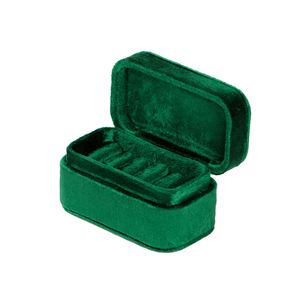 Caja de Joyería de Terciopelo Beige Personalizada al por Mayor, Embalaje de Regalo Portátil para el Día de San Valentín para Anillos, Estilo Moderno con Logotipo - Product Image 4