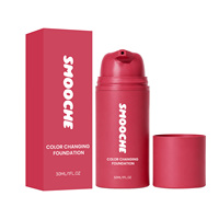 Alas Bedak AMZ Pengubah Warna 30ml Penyesuaian Warna Cerdas Soft Focus Menyembunyikan Noda Ringan Tahan Lama Lembut di Kulit