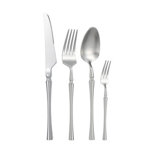 Ensemble <span class=keywords><strong>de</strong></span> <span class=keywords><strong>couverts</strong></span> modernes en acier inoxydable 304 <span class=keywords><strong>de</strong></span> Chine, finition mate, design minimaliste, pour cadeaux d'entreprise - Product Image 5