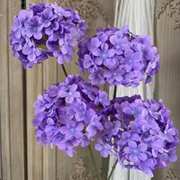 Bunga Hydrangea Sutra Buatan Premium Batang Tunggal 90 Tangkai, Tangkai Bunga Palsu untuk Dinding Bunga Pernikahan