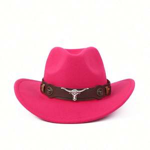 Venta al por Mayor de Sombreros de Jazz Lisos para Primavera y Otoño, Sombrero de Vaquero Personalizado - Product Image 3