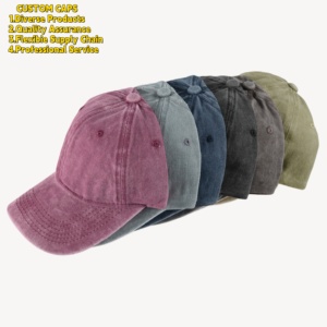 Gorra de Béisbol Estilo Vintage Deportiva, Lavada al Ácido, 100% Algodón, Ajustable, con Bordado Personalizado, Visera Curva, Unisex, Transpirable - Product Image 1