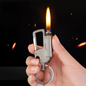Briquet en métal portable, briquet rétro à meule, briquet porte-clés, briquets à kérosène portables - Product Image 1