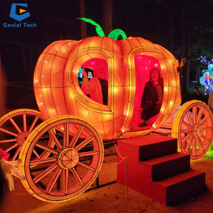 SGL059 إضاءة عيد الميلاد في الهواء الطلق فانوس حديقة الشتاء الديكور فانوس الرنة مع النقل - Product Image 4