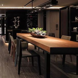 Mesa de Comedor Rectangular de Madera Maciza, Estilo Moderno Minimalista, 180 cm de Largo, para Hogar u Oficina - Product Image 4