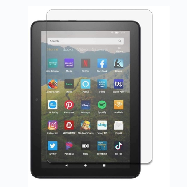 For Amazon Kindle Fire HD 8 Plus 2020 Anti Fingerprint 9H 2.5D Super Transparent 0.33 Tempered Glass clear Screen Protector