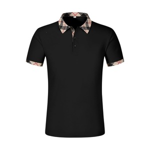 Polo de Manga Corta para Hombre, Cuello a Cuadros, Informal, Transpirable, Tejido de Punto, Color Sólido, Corte Regular - Product Image 4