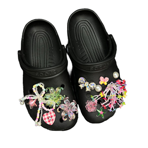 2026 New Style Women's Resin Shoe <strong>Charms</strong> Beautiful Iris Flower Colorful Flower Cluster Butterfly Bead Chain Decoration - Product Image 1