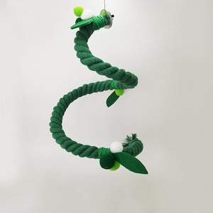 Giocattolo a Spirale in Corda per Uccelli Domestici, Altalena in Cotone per Pappagalli, Gioco da Arrampicata e Posizionamento, Giocattolo di Lusso in Peluche per Cani, Giochi di Arricchimento e Puzzle - Product Image 3