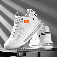 Vente en gros d'usine, baskets de sport pour hommes en tissu de coton PU noir, design personnalisé, respirantes, légères, chaussures décontractées printemps-été