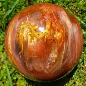 Vente en gros de sphères en bois pétrifié naturel, sculptées et polies à la main, artisanat en cristal pour la décoration de la maison, cadeaux de Pâques - Product Image 5