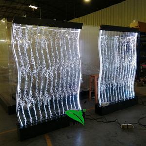 Aquarium led en forme de S, décoration intérieure, mur à bulles d'eau cascade - Product Image 4