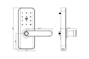 Serrure de porte intelligente Sinovo personnalisée avec empreinte digitale, passerelle Tuya, Wi-Fi, carte-clé, pour portes en bois ou en acier, étanche, échantillon cloud disponible - Product Image 5