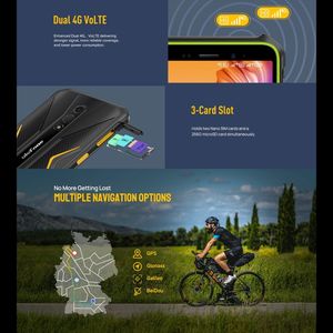 ยูเลโฟน X12เกราะ3GB + 32GB ใช้ได้ทั่วโลกปลดล็อกโทรศัพท์ที่ขรุขระด้วยใบหน้า5.45นิ้วแอนดรอยด์13 Go MediaTek <span class=keywords><strong>A22</strong></span> Quad Core 4G NFC - Product Image 5