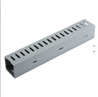 Goulotte de câblage en PVC ignifuge sans halogène, résistante à la chaleur, 25x25mm, à fentes, pour câbles, température de fonctionnement de -20°C à 60°C