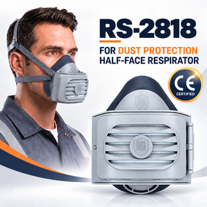Masque respiratoire demi-visage réutilisable en silicone avec cartouche remplaçable pour la sécurité industrielle et la protection contre la poussière CE - Product Image 1