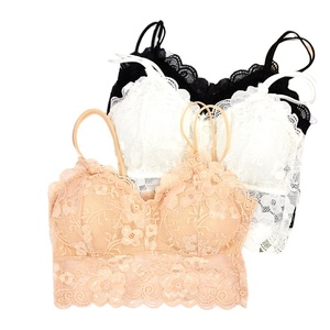 Reggiseno Sexy traspirante da donna in pizzo Bralette Sexy Lingerie <span class=keywords><strong>senza</strong></span> fili reggiseno floreale imbottito <span class=keywords><strong>senza</strong></span> cuciture - Product Image 1