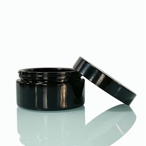 Venta al por Mayor de Frascos de Vidrio para Crema de Boca Ancha en Color Violeta Oscuro de 50 ml, 100 ml, 200 ml y 250 ml, Frascos de Vidrio Negros para Crema con Tapa de Baquelita - Product Image 1