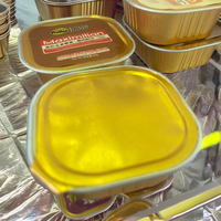 Vente en gros en usine Ensembles de cuisson en feuille d'aluminium de qualité fast-food 300ml Rôtissoire jetable Plats de cuisson Casseroles Couvercles en feuille Plastique PET