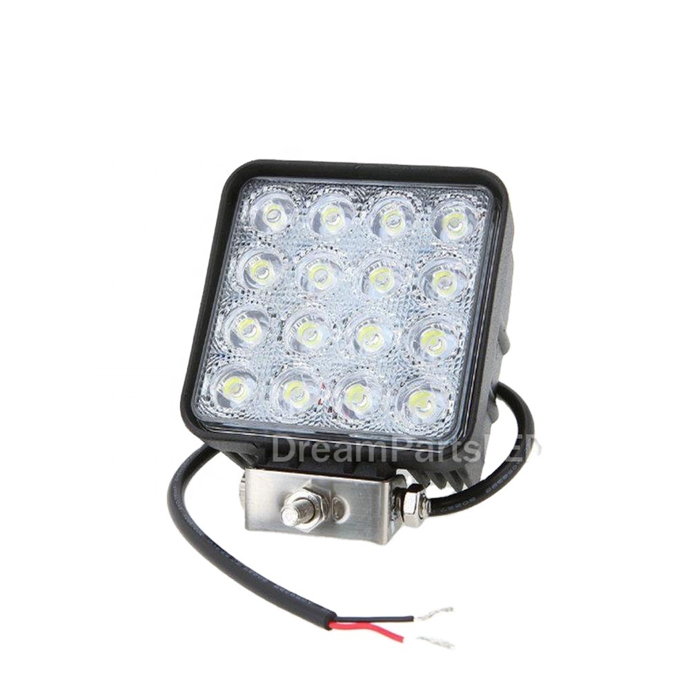 Aurora 4 Inch 12/24 Volt 16LED Square Tractor Work Light 48W 1700LM Universal Fitment New Condition 6500K Color Temperature