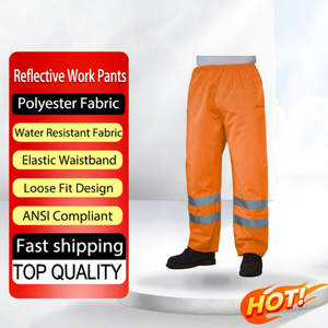 Chaleco de Seguridad Reflectante de Alta Visibilidad, Clase 2 ANSI, Resistente al Fuego, de Poliéster, Impermeable, Naranja/Amarillo, con Logotipo Personalizado para Trabajadores, Venta al Por Mayor - Product Image 1