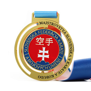 OEM Medal Factory Custom Karate Sports Medals Zinc Alloy Taekwondo Karate Jeet <strong>Kune</strong> <strong>Do</strong> 360 Spinning Rotating Cast Medals - Product Image 2