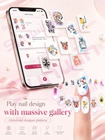 Imprimante à ongles commerciale IA à grand écran NA04 avec écran tactile de 15,6 pouces, machine d'impression et de séchage pour la création de motifs d'ongles personnalisés