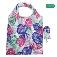 Nouveau sac écologique pliable en polyester avec boutons-pression, sac de shopping imprimé créatif, sac fourre-tout cadeau