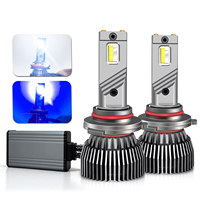 Ampoule de phare LED 9005 120W, vente en gros d'usine, haute puissance, double couleur 6500K blanc bleu, 12V 24V Canbus H7 H11 9012 HIR2 P13W