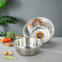 Grand égouttoir de cuisine en acier inoxydable de 45 cm, 50 cm, 55 cm, 60 cm, 70 cm – Bol de lavage et passoire