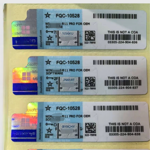 Dhl Dpp Echte W11 Oem Sticker Blauwe Coa Label Laptop Computer 1 Jaar Garantie Voorraad - Product Image 2