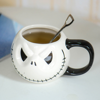 Mug à café créatif en céramique Halloween pour Jack Cat avec poignée en corde - Cadeau idéal pour bar