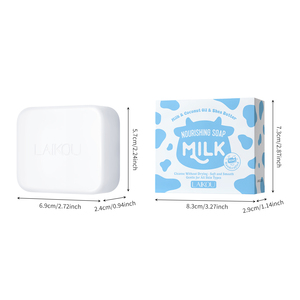 Laikou 110g sữa nuôi dưỡng Xà phòng thanh dưỡng ẩm tự nhiên và nuôi dưỡng mặt & cơ thể chất tẩy rửa handmade khử trùng rắn xà phòng - Product Image 6