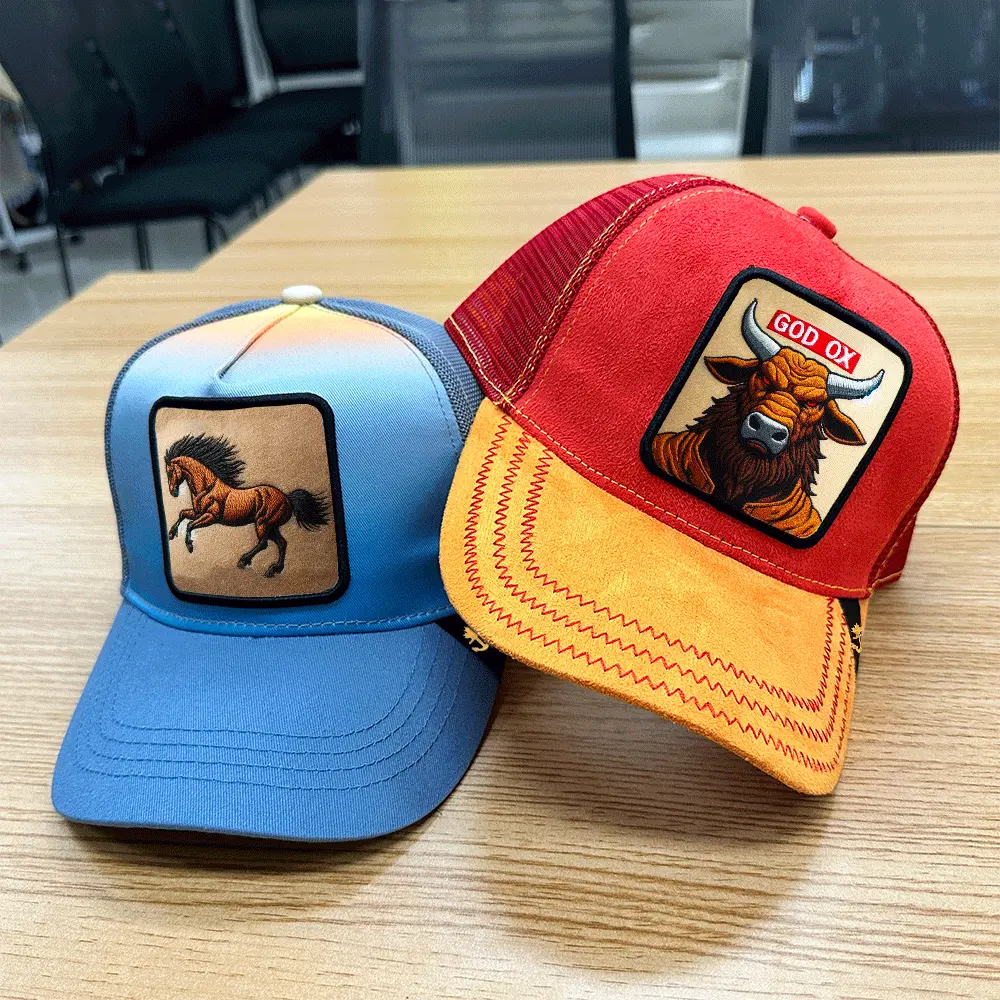 Tùy Chỉnh Thêu Biểu Tượng Động Vật Vá Được Trang Bị Mũ Bóng Chày Camo Gorras Ban Đầu Trucker Hat Richardson 112 Trucker Hat