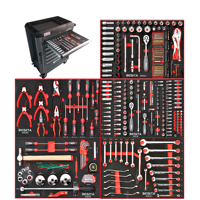 Boîte à outils de 330 pièces avec ensembles d'outils à main pour le rangement dans le garage et la réparation automobile