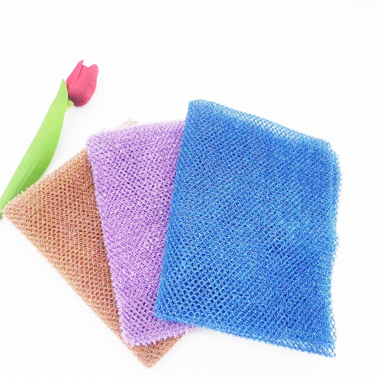 Body scrubbing exfoliating african washcloth net bath sponge african net sponge