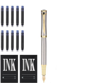 ปากกาหมึกซึมและปากกาหมึกเจลแบบใช้แล้วทิ้ง สีน้ำเงิน/ดำ ราคาขายส่งปี 2025 ต่ำกว่า 50 บาท - Product Image 2