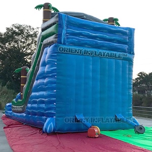 Orient <strong>Inflatables</strong> Blue Crush <strong>Inflatable</strong> Curvy Water <strong>Dry</strong> <strong>Slide</strong> With Pool - Product Image 3