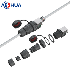180 Grad Cat5 Cat6 IP68 Wasserdichter Ethernet-Kabel-Einbaustecker RJ45 für <span class=keywords><strong>Computer</strong></span> - Product Image 4