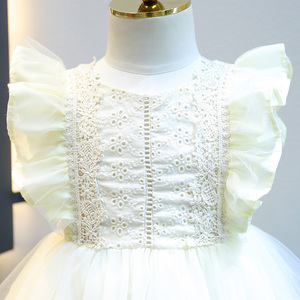 New Products Looking for Distributor Wholesale Ruffle Bow Ready Made Kids Evening Dresses for Girls Designs - Product Image 3