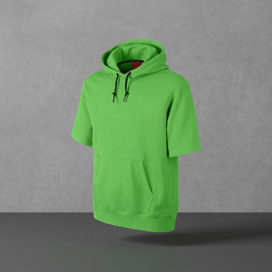 High Quality Custom Logo Solid 100% Cotton Winter Men's <b>Short</b> <b>Sleeve</b> Hoodies Regular <b>Sleeve</b> - Product Image 3