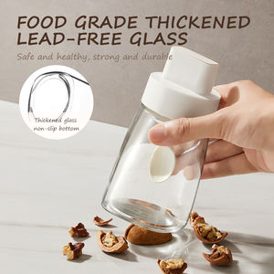 Pot à épices avec cuillère rétractable, hermétique, en verre <span class=keywords><strong>sans</strong></span> plomb de qualité alimentaire, pour <span class=keywords><strong>sel</strong></span>, <span class=keywords><strong>sucre</strong></span>, condiments de cuisine - Product Image 3