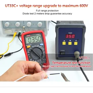 Multimètres de poche UNI-T UT33A+ UT33D+ UT33C+ UT33B+ - Voltmètre AC, testeur de résistance, multi-usages - Product Image 5