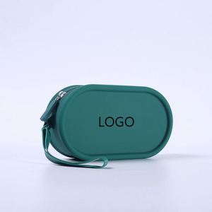 Fashion <b>Silicone</b> <b>Waterproof</b> Zippered Multi-Purpose Travel Makeup Storage Bag Large Capacity Portable Handbag - Product Image 2