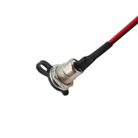 Prise d'alimentation CC DC-099W, boîtier en acier inoxydable IP55, 10A, femelle DIN, 5m, 5.5x2.1/2.5, câble soudé, adaptateur de charge rapide