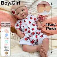 Poupées Reborn Réalistes en Silicone Souple et Solide de 17 Pouces, Modèle Vivienne, pour Filles/Garçons, Bébés Vides Non Peints pour Artistes Reborn Professionnels