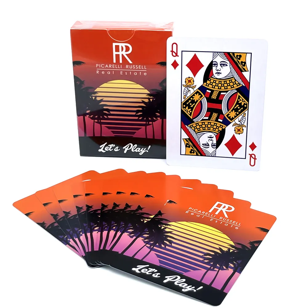 Gioco di carte personalizzato stampa Logo di carta gioco personalizzato giocando carte ponte pubblicità Waterproof sublimazione Poker